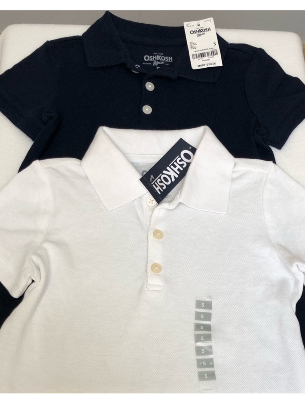 TWO OshKosh NWT Boys Polo Shirts Bundle Size 5
